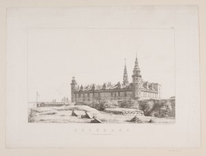 Danois : Kronborg vu du côté nord-ouest - Constantin Hansen