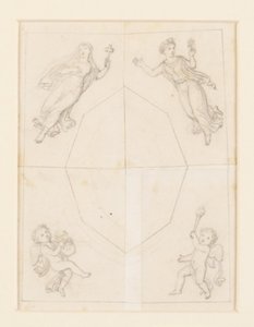 Esquisse pour décoration de plafond - Constantin Hansen