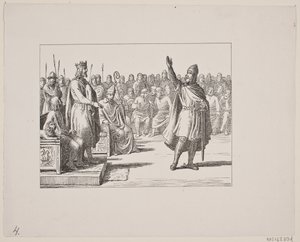 Illustration pour Svend Grundtvig, "Marsk Stig: Chanson populaire danoise du XIIIe siècle", 1861 - Constantin Hansen