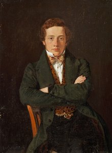 Portrait de Martin Hammerich (1811-1881) plus tard professeur, portrait en trois-quarts, en face - Constantin Hansen