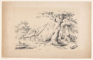 Ferme et deux arbres (Le Paysage) - Constantinus Cornelis Huysmans