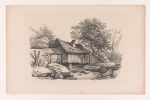 Maison en bois au-dessus de la rivière