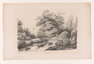 Paysage rocheux avec ruisseau - Constantinus Cornelis Huysmans
