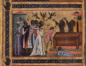 Retable de Saint François Bardi et vingt histoires de sa vie, Chapelle Bardi, détail - Coppo di Marcovaldo