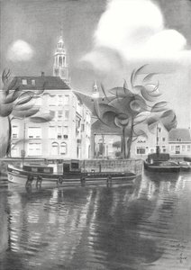 Reflets sur le canal de la ville