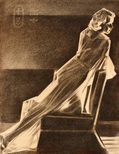 Une femme élégante penchée - Corné Akkers