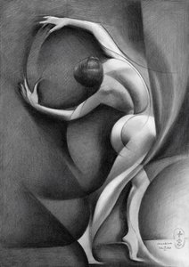 Une danseuse nue pleine de grâce