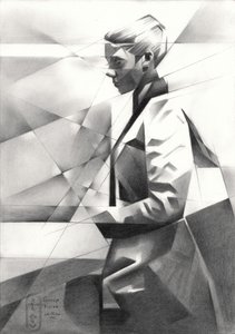 Portrait géométrique moderne - Corné Akkers