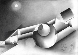 Composition géométrique au clair de lune - Corné Akkers