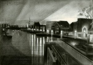Lueur nocturne sur le canal