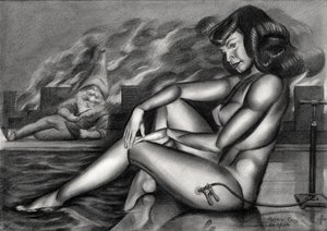 Un gnome pin-up pensif - Corné Akkers