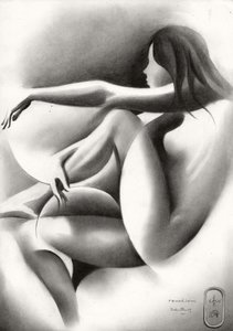 Femme sensuelle allongée