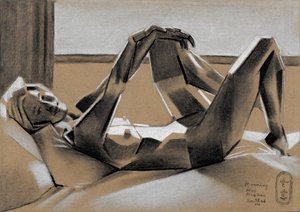 Figure allongée sereine