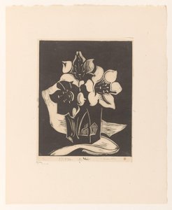 Vase avec des fleurs - Cornelia Vreede (signed by artist)