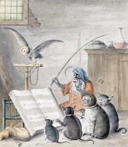 Concert de chats (gravure) - Cornelis (after) Saftleven