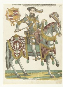 Portrait de Maximiliaan van Buren à cheval - Cornelis Anthonisz. (manner of)