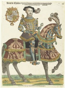 Portrait de René de Châlon à cheval - Cornelis Anthonisz. (manner of)