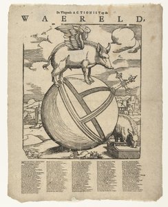 Le cochon ailé sur le monde - Cornelis Anthonisz.