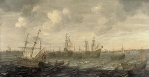 La flotte de harengs néerlandaise sous voile - Cornelis Beelt