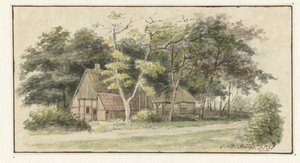 Ferme entre les arbres - Cornelis Bernardus Buijs