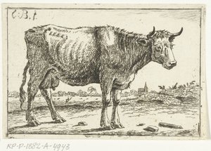 Paysage avec vache