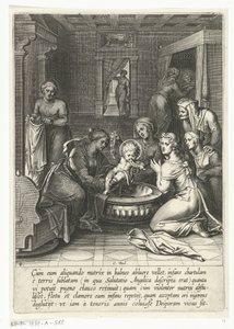 Thomas mange un papier avec Ave Maria, La vie de saint Thomas d