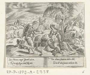 Un ange ramène Agar - Cornelis Bos