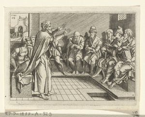 Paul prêche dans la synagogue - Cornelis Bos