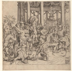 Triomphe de Bacchus, plaque de droite