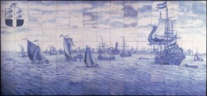 Vue panoramique du port de Rotterdam, vers 1700 - Cornelis Boumeester