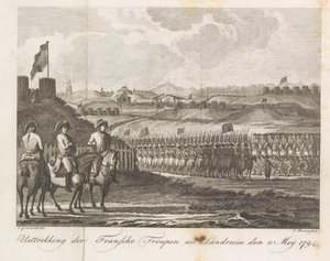 Les troupes françaises quittent Landrecy, 1794