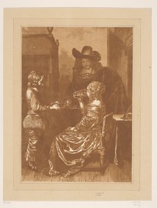 Homme et dame avec page
