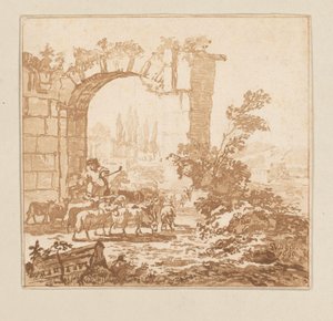 Troupeau de chèvres près d