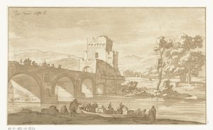 Ponte Molle près de Rome - Cornelis Brouwer