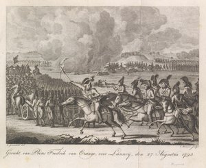 Prince Guillaume George Frédéric à la bataille de Lannoy, 1793 - Cornelis Brouwer