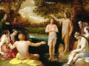 Le Baptême du Christ - Cornelis Cornelisz. van Haarlem
