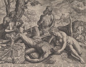 Adam et Ève pleurant la mort d