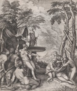 Diane découvrant la grossesse de Callisto, 1566 - Cornelis Cort