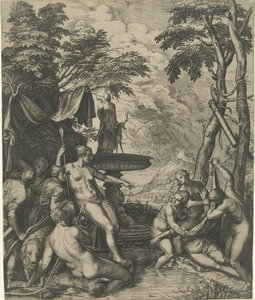 Diane découvre la grossesse de Callisto - Cornelis Cort