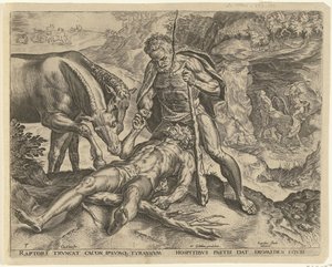 Hercule nourrit Diomède à ses chevaux (Travaux d