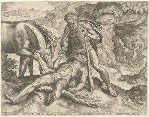 Hercule amène Diomède à ses chevaux - Cornelis Cort