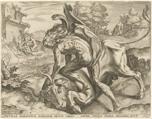 Hercule luttant contre Achélous