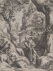 Saint Jérôme pénitent dans le désert, 1573 - Cornelis Cort