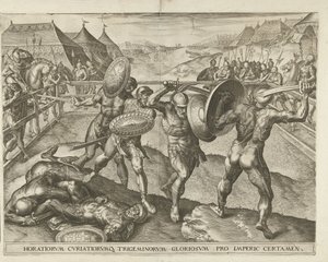 Combat entre les Horaces et les Curiaces - Cornelis Cort