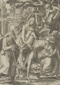 La fuite en Égypte - Cornelis Cort