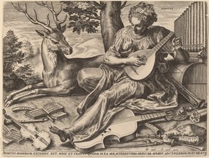 Auditus - Cornelis Cort after Frans Floris I