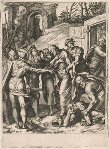 La trahison du Christ - Cornelis Cort, after Girolamo Muziano