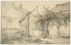 Ferme avec un puits - Cornelis Dusart