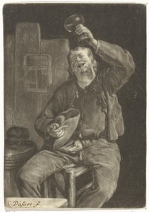 Buveur riant - Cornelis Dusart