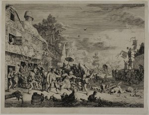 La fête du village - Cornelis Dusart